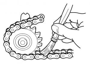 Applying-chain-lubricants-manually