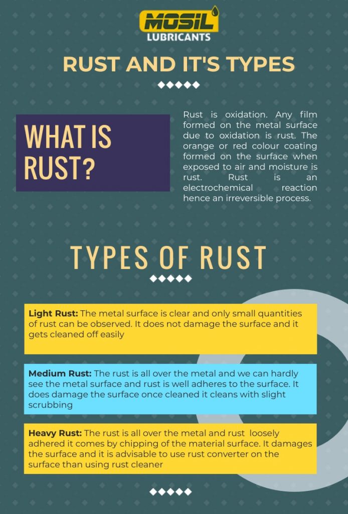 Infographic post on What is Rust and its types