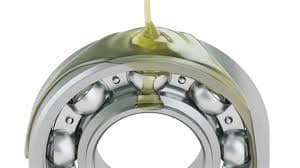 Bearing Lubricants pouring on bearing